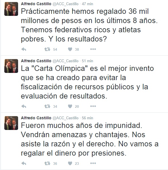 alfredo castillo vs juegos olimpicos