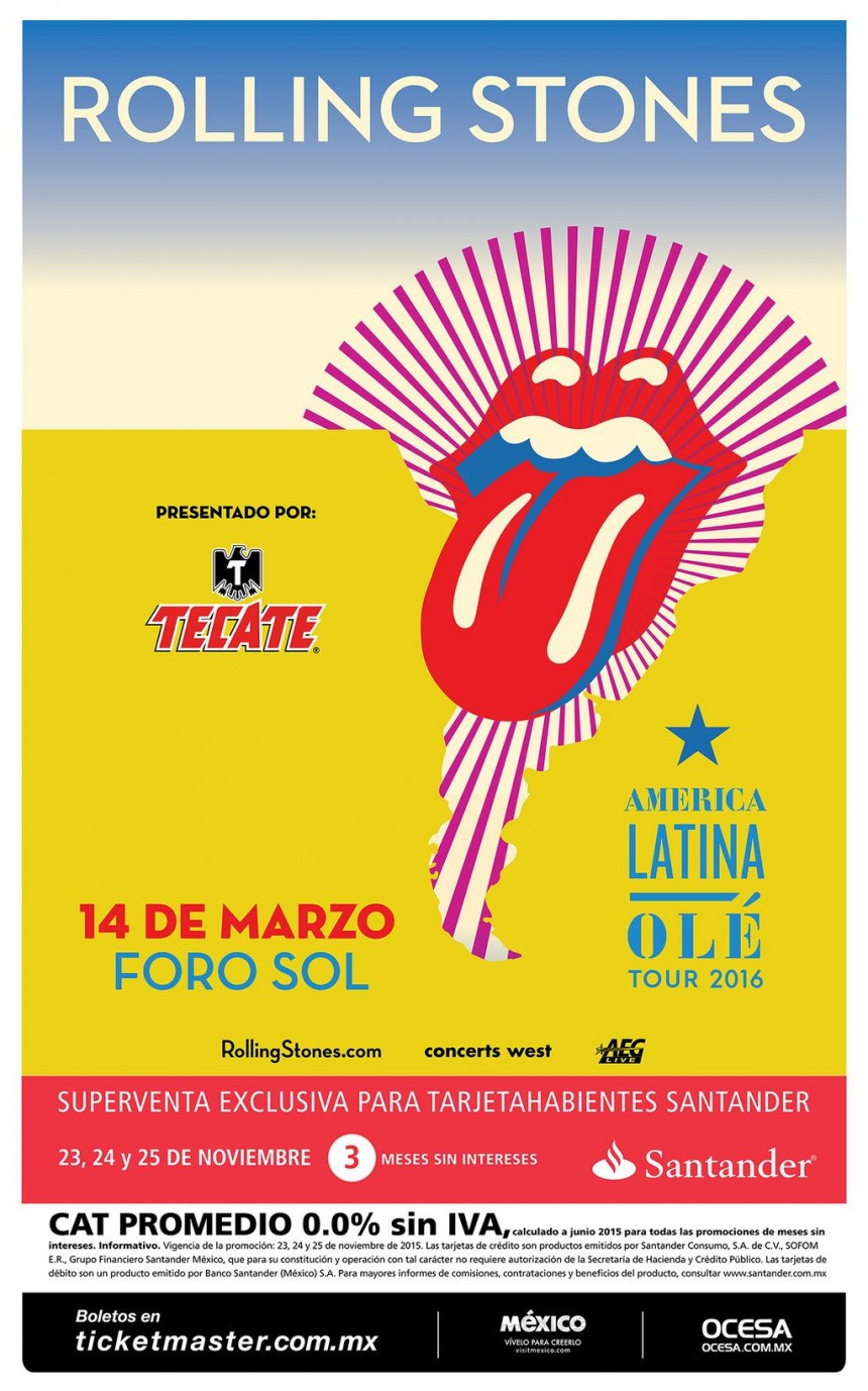 poster oficial The Rolling Stones Mexico