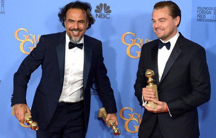 Golden Globe-The Revenant-Alejandro González Iñárritu y Leonardo DiCaprio