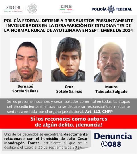 presuntos responsables del caso ayotzinapa