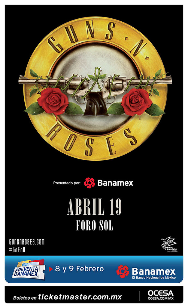 Guns N' Roses postaer Mexico
