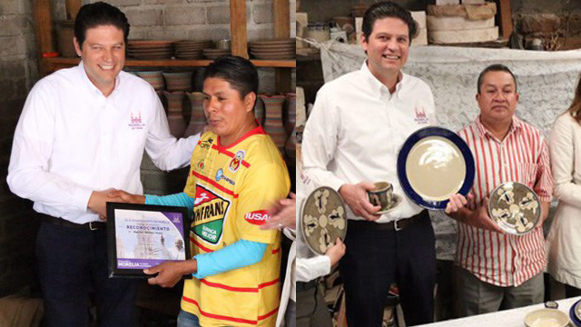 Mauricio-Martínez-y-Samuel-Ventura-artesanos-Capula-llave-y-vajilla-Papa-Francisco