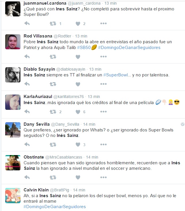 ines sainz super bowl 2