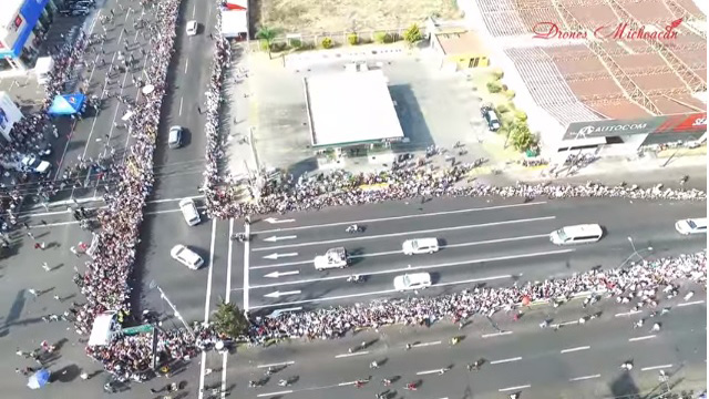 recorrido-Papa-Francisco-Morelia-drones-Michoacan
