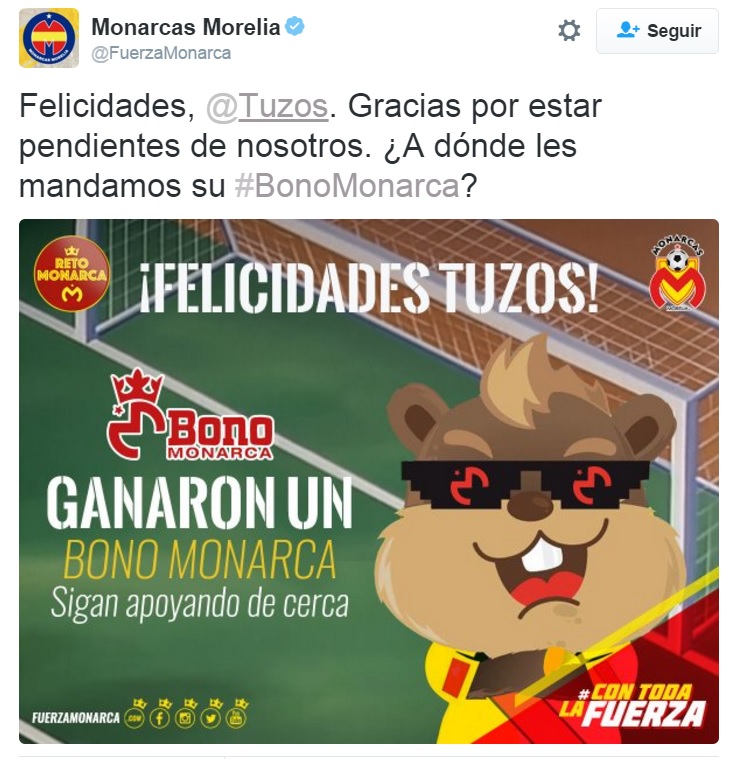 tuzos monarcas reto 5