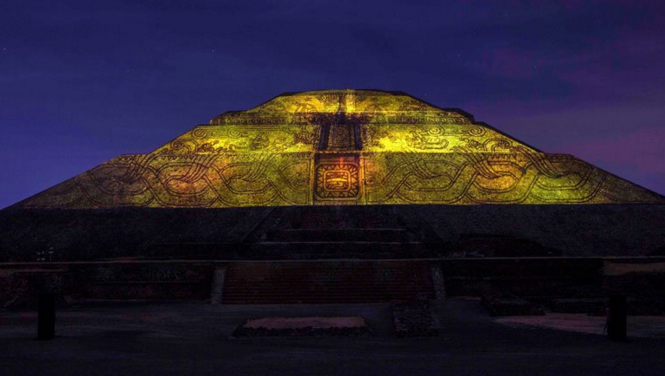 espectaculo de mapping teotihuacan