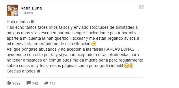 karla luna lavanderas pedofilia