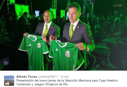 seleccion mexicana playera verde presentación 2