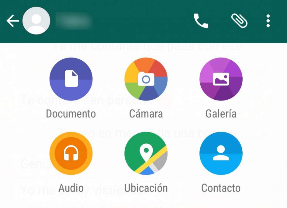 whatsapp documento menu