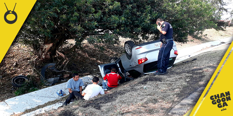 Morelia-mujer-herida-volcadura-automóvil-1