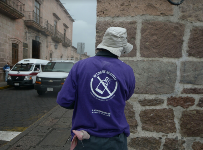 Intensifica Gerencia del Patrimonio Cultural acciones de retiro de grafiti