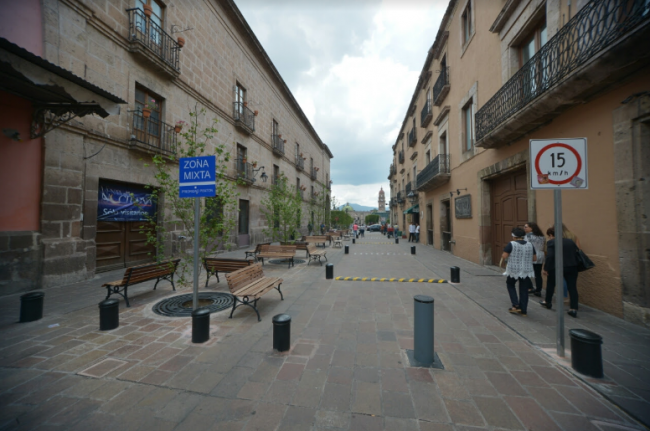 zona mixta de la calle Ignacio Zaragoza Morelia