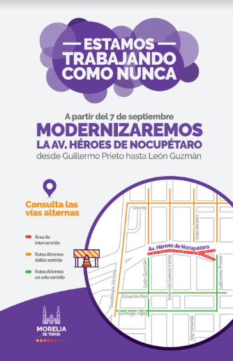 Modernizacion Avenida Nocupetaro Morelia