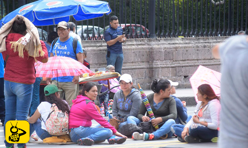 maestros-indígenas-plantón-Centro-Histórico-Morelia-3