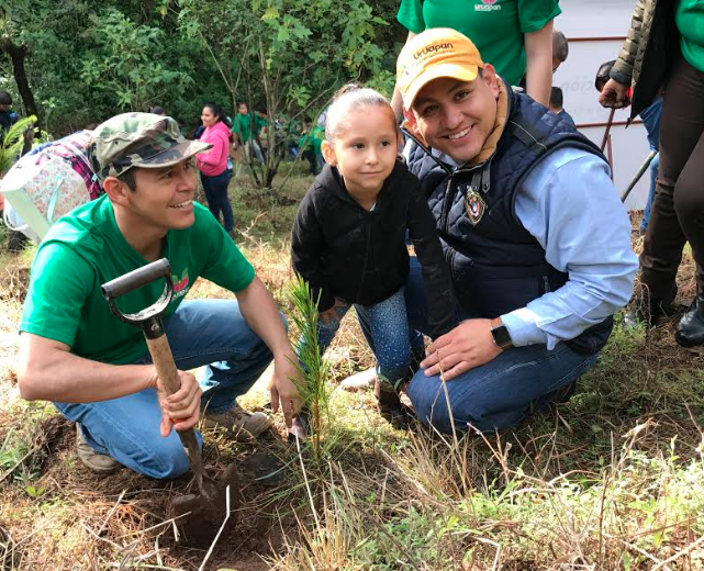 reforestación del cerro de la cruz Uruapan