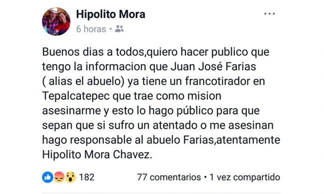 Hipólito-Mora-amenaza-Muerte-El-Abuelo