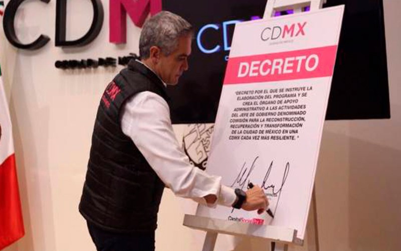 decreto Miguel Ángel Mancera apoyo damnificados sismo CDMX
