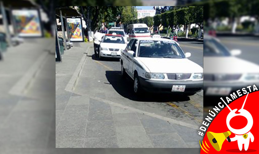 denunciamesta-parada-base-taxis-Morelia