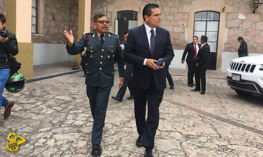 Comandante Gerardo Merida Sanchez y Silvano Aureoles Conejo
