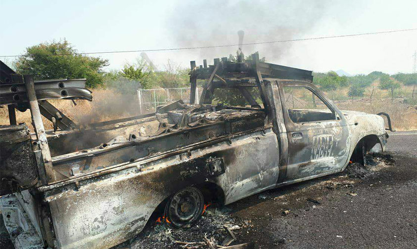unidades quemadas Michoacán