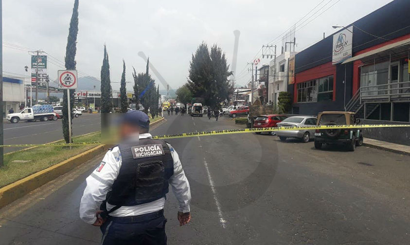 Enfrentamiento policías y ladrones Uruapan