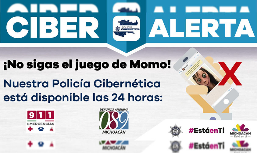 Ciber Alerta Momo Michoacán peligroso