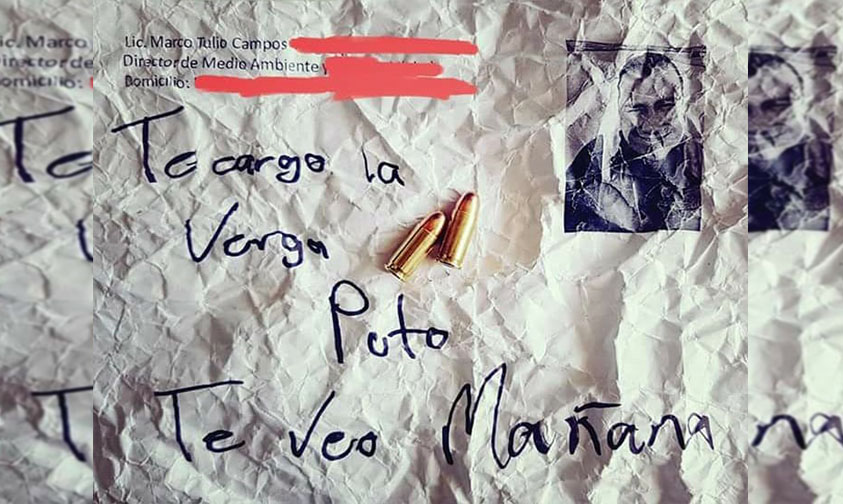 amenaza Marco Tulio Campos Michoacán