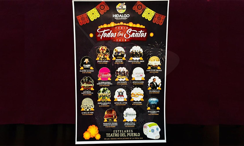 Feria de Todos Los Santos Hidalgo Michoacán 2018 cartel