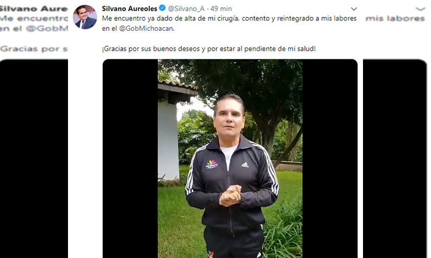 Silvano reintegra labores gobernador Michoacán