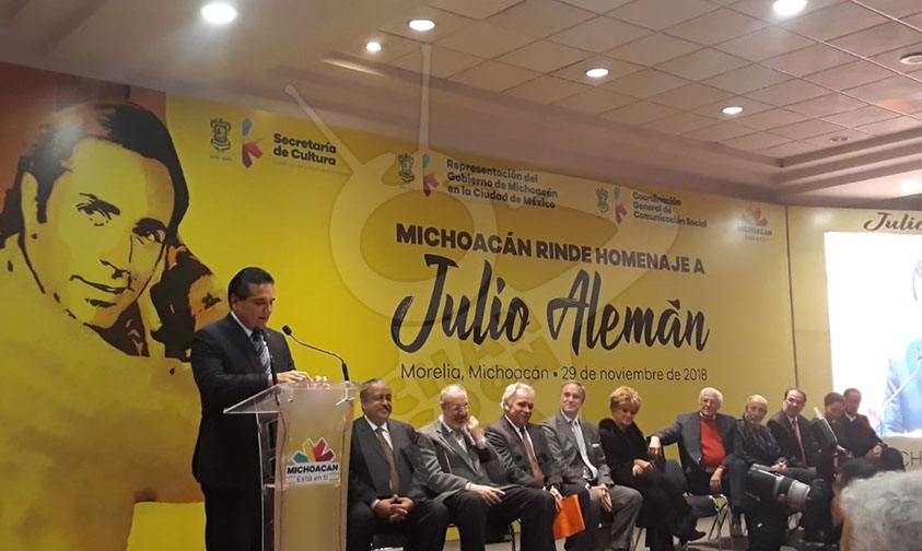 homenaje Julio Alemán Morelia Silvano Aureoles