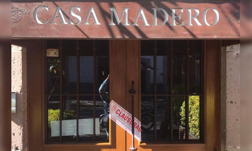Hotel Casa Madero clausura Morelia