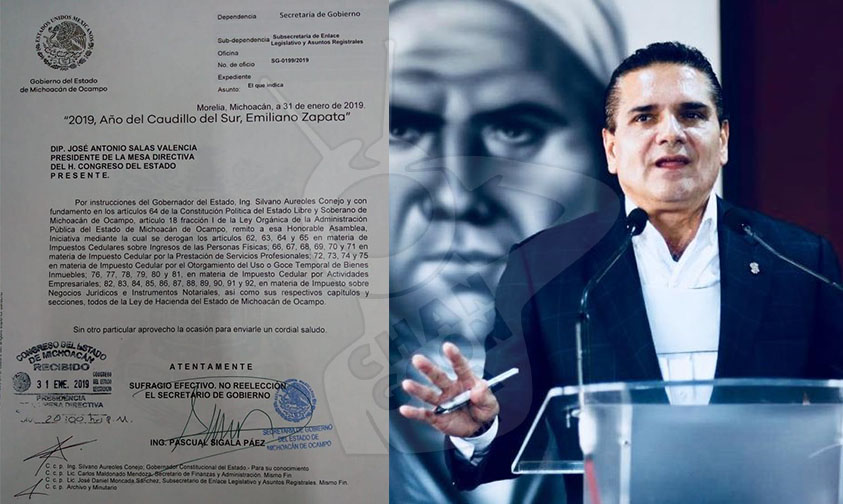 Silvano Aureoles impuestos cedulares Michoacán a