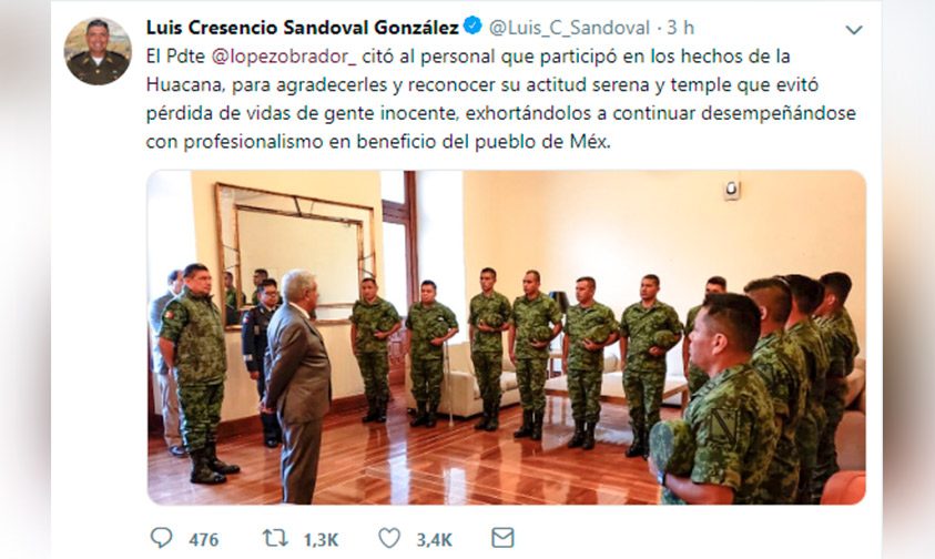 AMLO Recibe A Militares Agredidos En La Huacana Y Felicita Su Actuar ...
