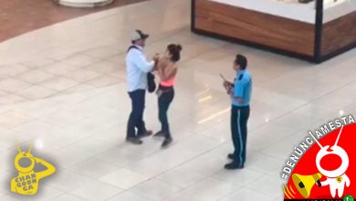 #Denúnciamesta Captan forcejeo entre hombre y mujer en centro comercial