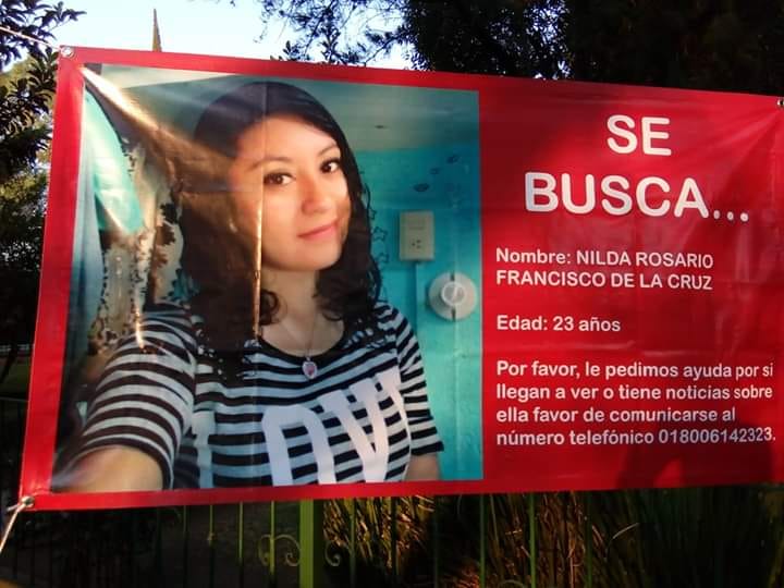 Hace un año Nilda fue reportada como desaparecida ante las autoridades