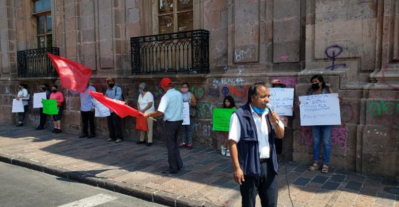 #Morelia Antorchistas Se Manifiestan En Centro; Exigen Fertilizante Que No Reciben Desde 2018