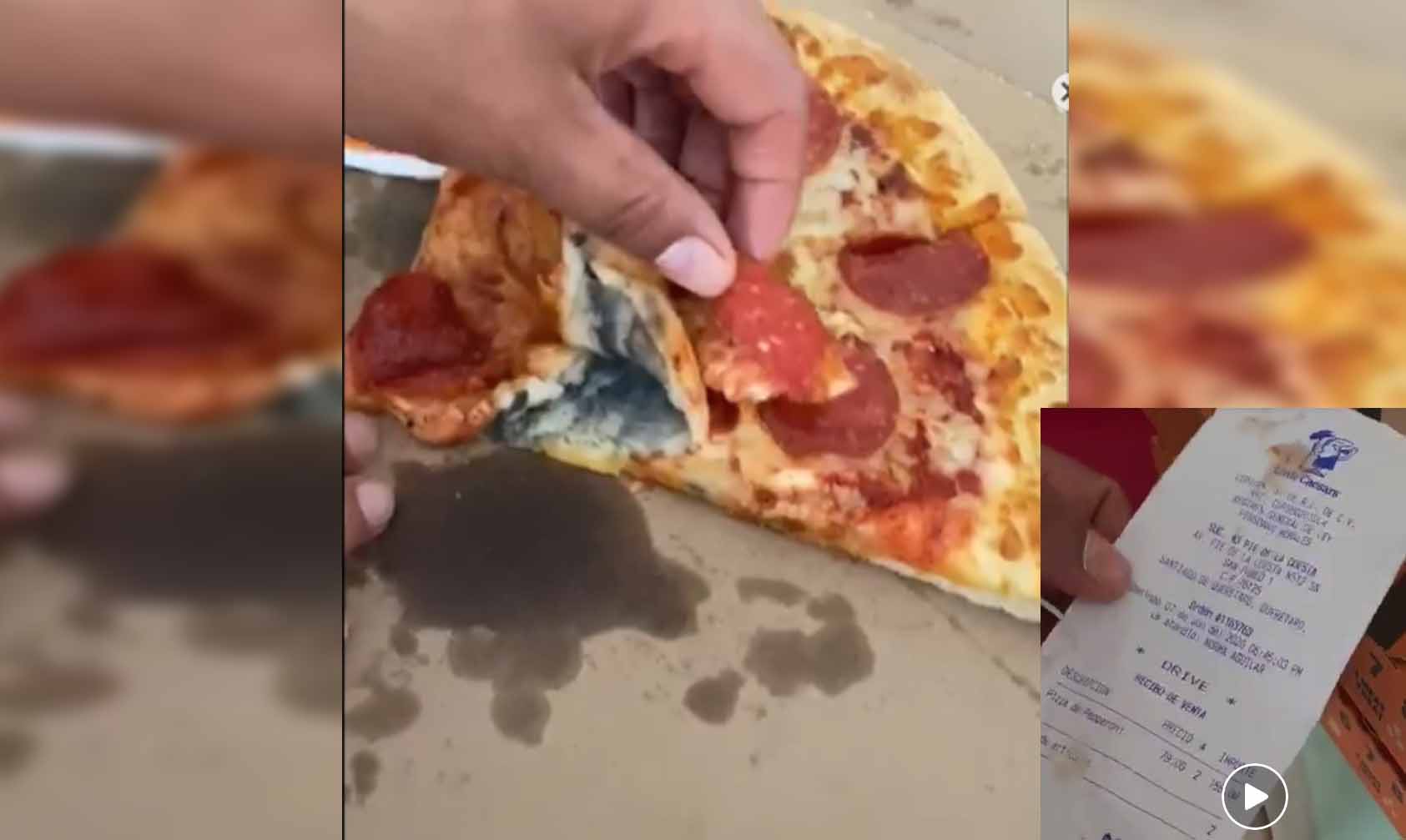 #Video Asco, Exhiben Pizza Enlamada Del "Liru Sisa"