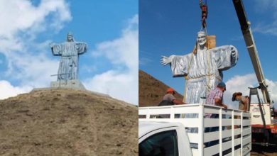 Político Pone Cristo Gigante Arriba De Pirámide Prehispánica En Veracruz, INAH No Autorizó