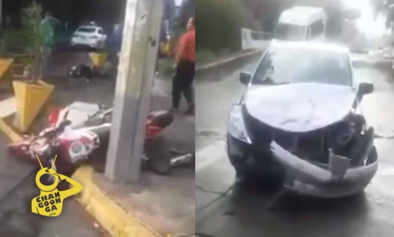 #Video Fuerte Choque Entre Moto Y Auto En La Av. Solidaridad