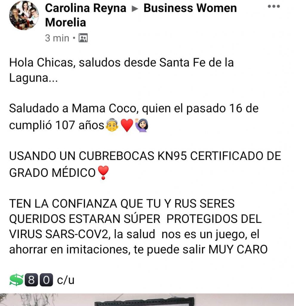 Doñita Utiliza  A Mamá Coco Michoacana Para Vender Cubrebocas