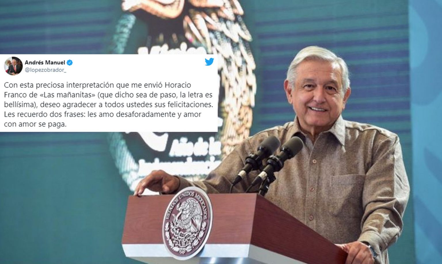 “Amor con Amor Se Paga”: AMLO Agradece A Sus Seguidores Por Felicitaciones