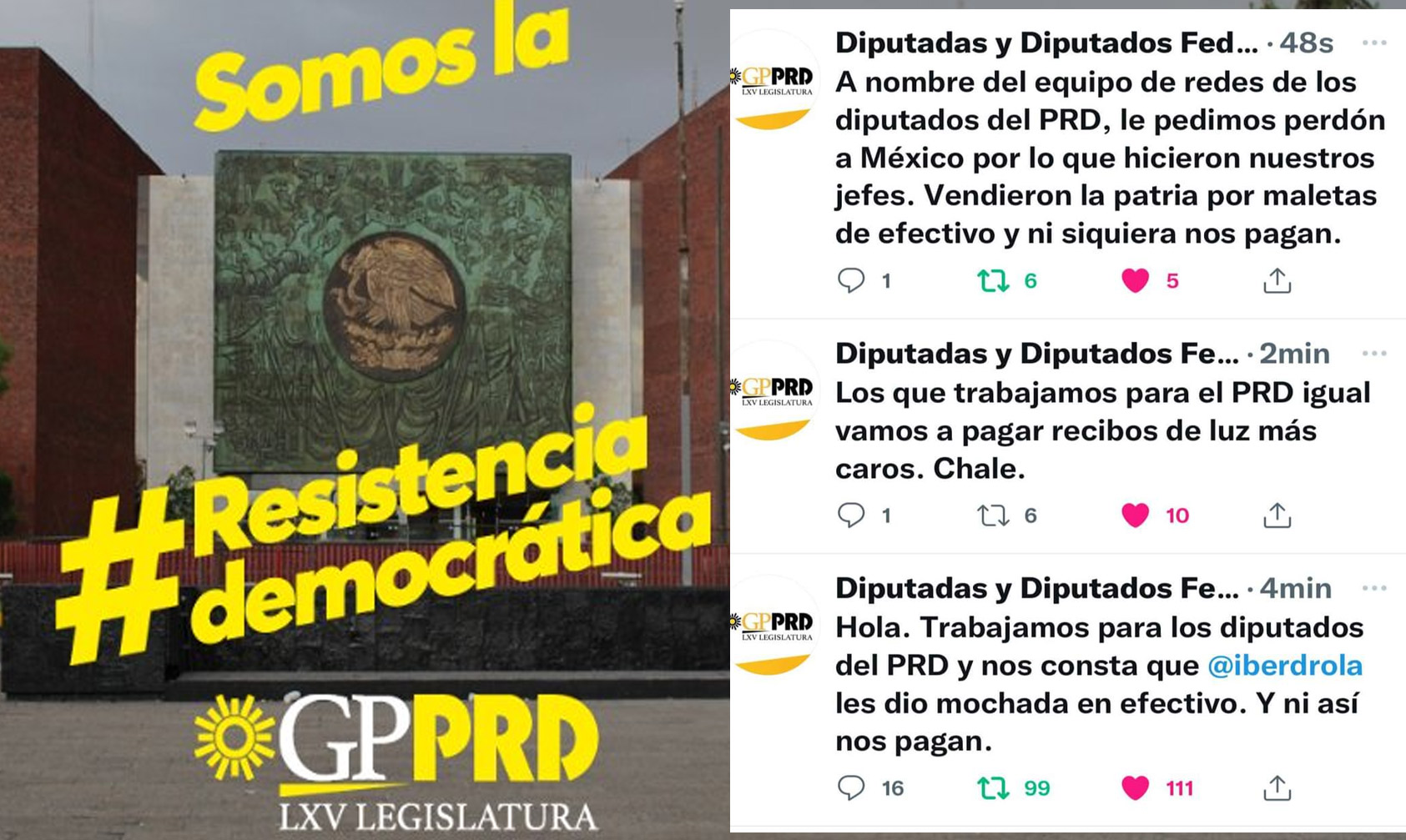 "Pedimos Perdón Por Vendepatrias": Según Hackearon Twitter De Diputados PRD